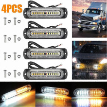 4 stücke Led Strobe Warn Licht Günstige Strobe Grille Blinkende Lichtbalken Lkw Auto Leuchtfeuer Lampe
