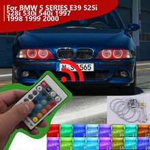 Angel Eyes Tuning RGB LED Halo DRL Auto Lichter Zubehör Nachrüstung Für BMW 5 SERIE E39 525i 528i 530i