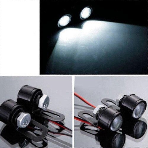 Exquisite 2pcs Motorcycle Led Headlight Motorcycle Handlebar Spotlight Warning Brake Aluminum Shell 2