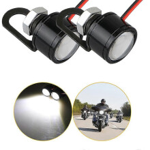 Squisito faro a LED per motocicletta, 2 pezzi, faro per manubrio, faro di segnalazione, faro in alluminio