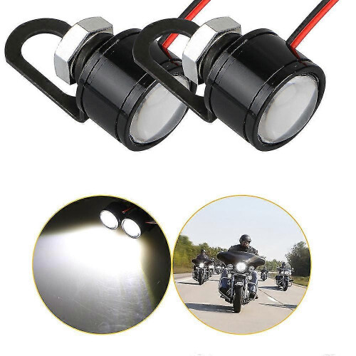 Exquisite 2pcs Motorcycle Led Headlight Motorcycle Handlebar Spotlight Warning Brake Aluminum Shell