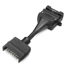 Adaptador de tomada plana de 7 pinos para tomada plana fêmea de 12 pinos para caminhão, van e reboque