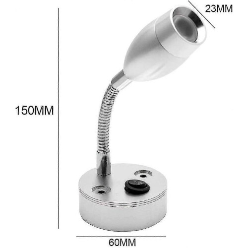 Spot Light Switch Campervan Caravan Small Boat Caravan Light (silver) (1pcs) 1