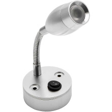 Interruptor de luz para caravana, barco pequeño, caravana (plateado) (1 unidad)