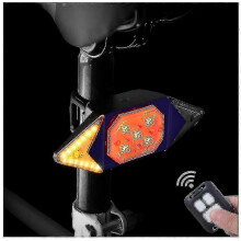 Fahrradblinker mit kabelloser Fernbedienung, Fahrradrücklicht Rücklicht mit Blinker zum Radfahren,