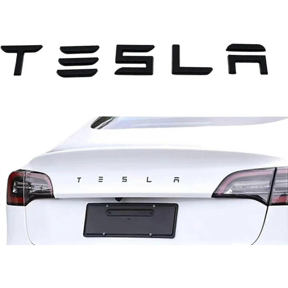 Lettres décoratives de coffre 3D adhésives et individuelles : Tesla compatibles avec les modèles Tesla
