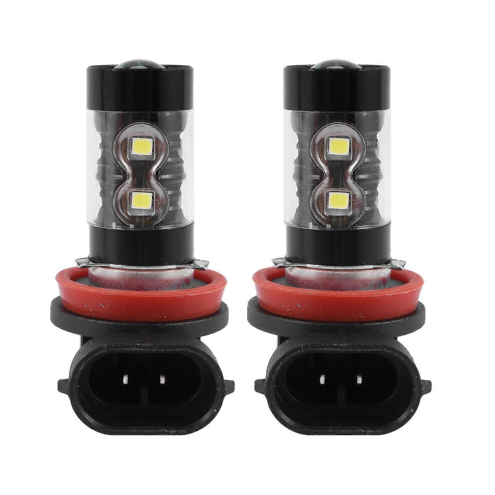 Lot de 2 ampoules LED haute puissance 50 W Super H11/H8 10 SMD pour feux antibrouillard de voiture,