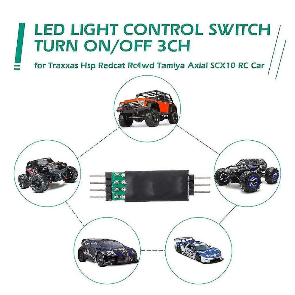 Interrupteur d'éclairage RC, Module de Commutation RC Panneau de Commande de Lampe LED éclairage de Voiture RC allumé/éteint Interrupteur d'éclairage RC pour l'accès aux Interrupteur d'éclairage RC, Module de Commutation RC Panneau de Commande de Lampe LED éclairage de Voiture RC allumé/éteint Interrupteur d'éclairage RC pour l'accès aux