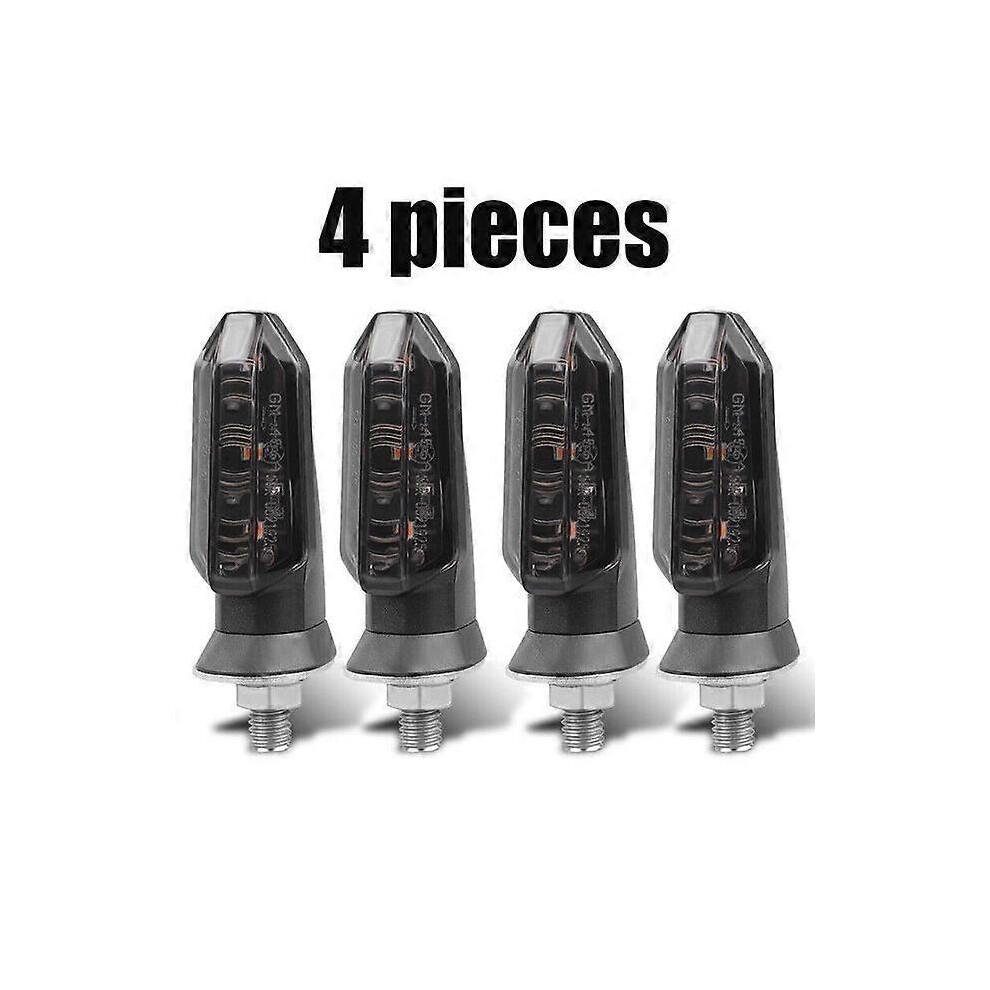 Lot de 4 mini clignotants LED pour moto, 12 V, 8 mm, ambre