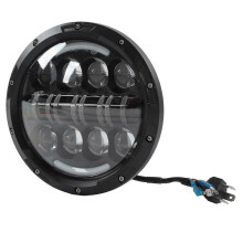 Faro rotondo per moto, faro LED per moto da 7 pollici, faro LED per moto, faro LED per moto