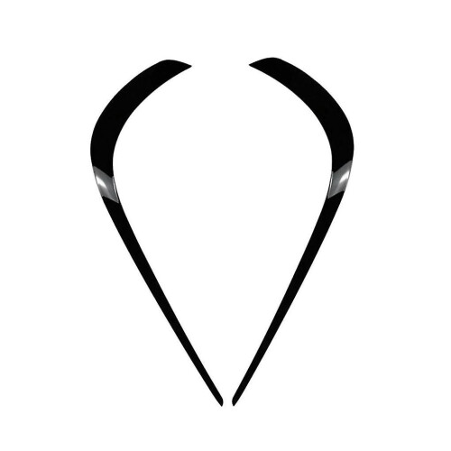 Front Bumper Splitter Spoiler Fog Light Eyebrows For E Class W212 Facelift 2013-2015 Piano Black 2
