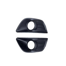 Cubierta de Faros Antiniebla 1 Par Izquierda Derecha ABS Negro Compatible con Citroen C4 2008-2012, Reemplazo Directo para Parachoques