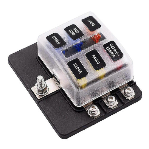 Kafton 10 Portafusibili A Lama In Linea Per Auto - 32V, Involucro In Nylon