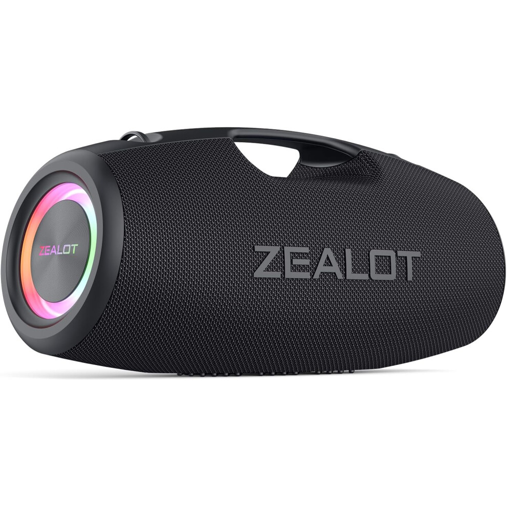 Zealot 120W Bluetooth Speaker Powerful Stereo Sound, Dual Pairing, 40 Hours Of Playtime, 24000Mah Power Bank 840080571317