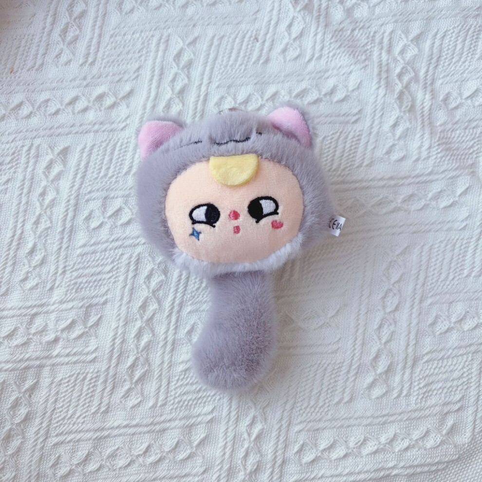 (Gray) Plush Baby Three Bunny Pendant Keychain Bag Pendant Decoration Kids Cute Gift-image-OPC-PHNVYXT-NEW