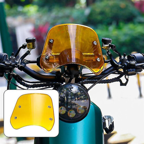 1set Motorrad Windschutzscheibe 5-7 Zoll Scheinwerfer Windabweiser Windschutzscheibe Universal Für