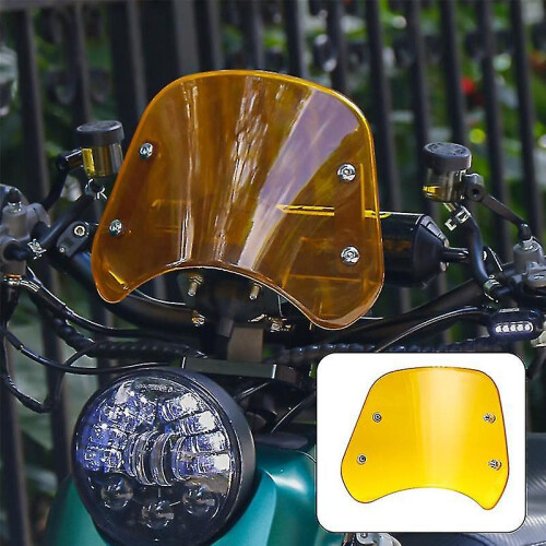 1set Motorrad Windschutzscheibe 5-7 Zoll Scheinwerfer Windabweiser Windschutzscheibe Universal Für 1