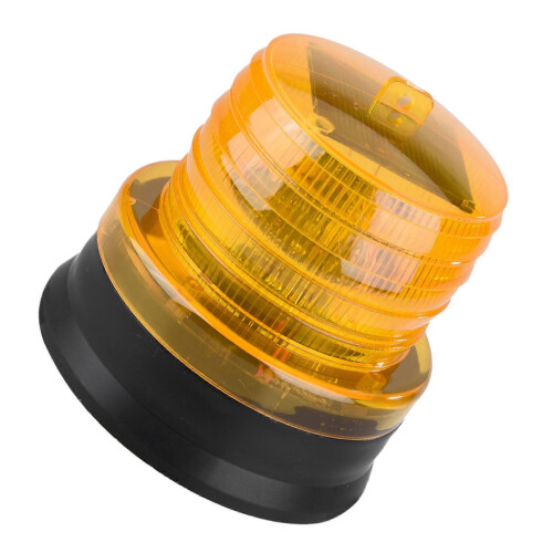 2V Solar Blinkende Strobe Beacon Notfall LED Warnleuchte Auto Auto Lampe Gelb 2