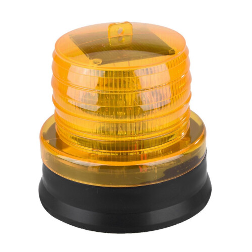 2V Solar Blinkende Strobe Beacon Notfall LED Warnleuchte Auto Auto Lampe Gelb 1