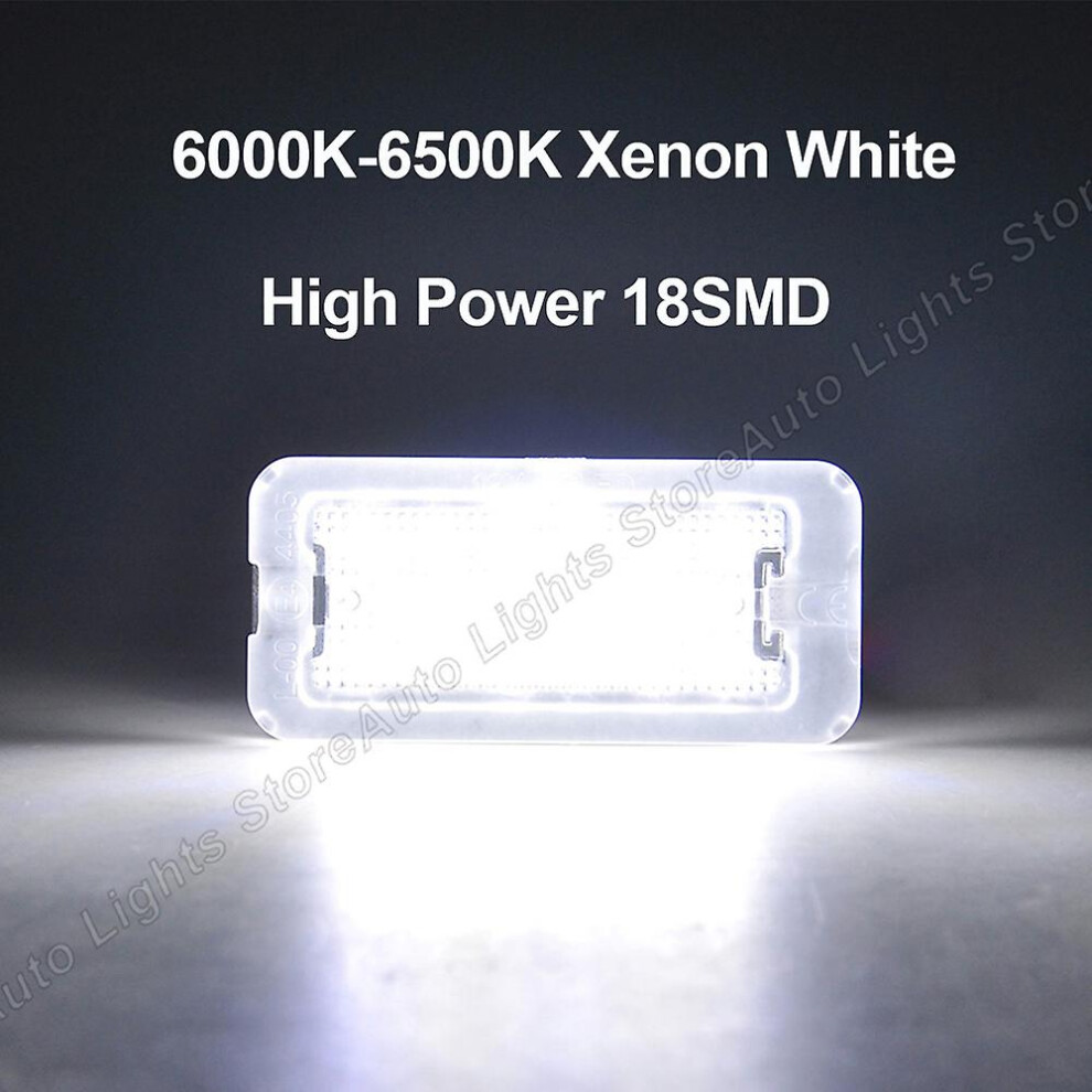 Lot de 2 éclairages de plaque d'immatriculation à LED pour Fiat 500 Abarth 500 500C 695 595 6000 K xénon