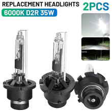 2x D2R koplamplampen 35W 6000K wit vervangende HID xenon lamp conversiekit