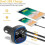 Car Bluetooth Transmitter, Blue Ambient Ring Light Wireless Radio Car Receiver Adapter Kit 3