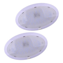 2 luces LED blancas de 12 V para techo interior, luz de lectura para caravana, remolque o autocaravana.