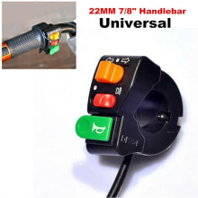 Interruptor de encendido y apagado para manillar de motocicleta y scooter de 7/8", para bocina, faro,