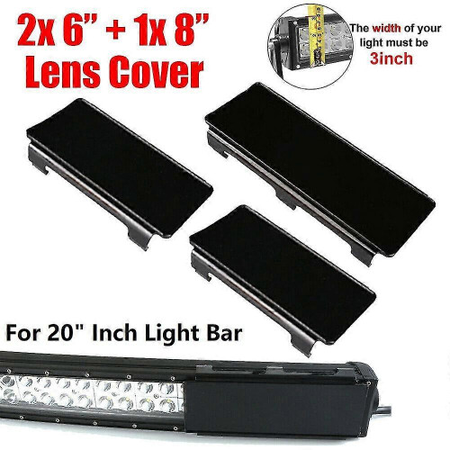 Capa protetora de lente preta de 20 polegadas para barra de luz LED, caminhão off-road, 4x4, SUV, ATV 1