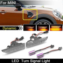 For Mini Cooper Countryman F60 2017 2018 2019 2020 Clear Lens LED Side Marker Light Dynamic Blinker