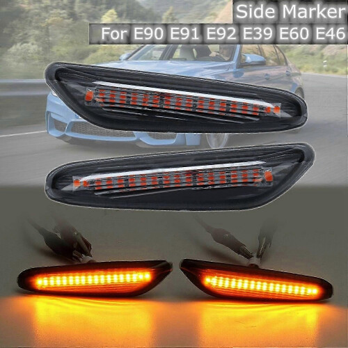 2PCS Car Light LED Always on Turn Signal Side Light Blinker Lamp for - X1 X3 E46 E60 E61 E81 E82 E8 2