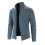 (4XL-blau grau) Neue Frühling Herbst Strickpullover Herrenmode Slim Fit Strickjacke Männer Kausal Pullover 1