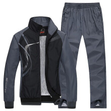 (3XL-schwarz) Damen Sportswear Neue Frühjahr Herbst Trainingsanzug Hohe Qualität Sets Jacke + hose Sweatsuit