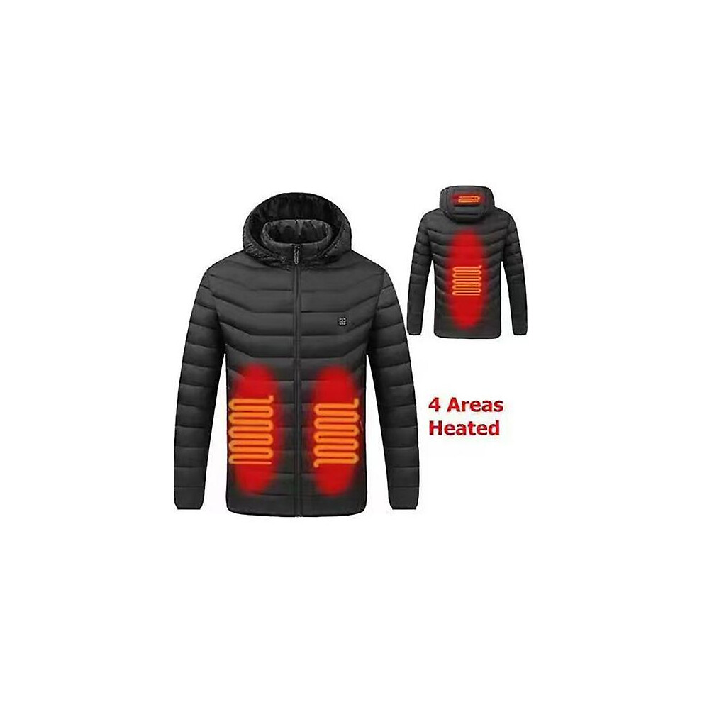 Veste chauffante USB pour homme (2XL-noir) - 2/4/9 zones - Chauffage électrique d'extérieur - Chaud