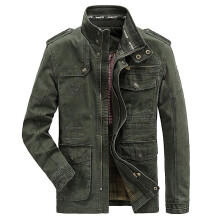 (6XL-verde exército) Jaqueta masculina estilosa para outono/inverno - Essencial para guarda-roupa casual