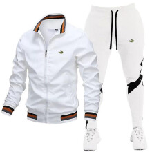 (L-blanc blanc)Rehaussez votre garde-robe d'hiver avec un ensemble veste et pantalon élégant pour homme