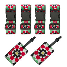 (Flor Quebra-cabeça) Alças de bagagem estilo étnico descoladas - modernas, de alta qualidade, duráveis,