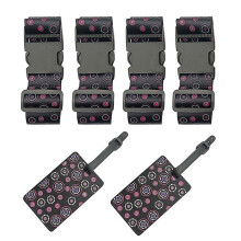 (Flor Auspiciosa) Alças de bagagem de estilo étnico descoladas - elegantes, de alta qualidade, duráveis,