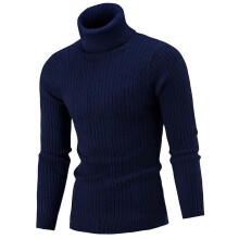 (XL-dunkelblau) Herbst Winter Herren Rollkragenpullover Herren Strickpullover Rollkragen Strickpullover