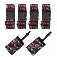 (Cor Relâmpago) Alças de bagagem estilo étnico descoladas - Modernas, de alta qualidade, duráveis, vários