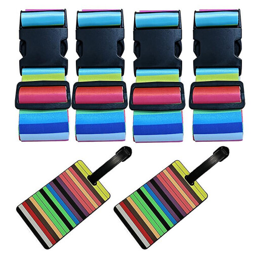 (Rainbow Bars) Coole Gepäckgurte im Ethno-Stil – modisch, hochwertig, langlebig, verschiedene Designs,