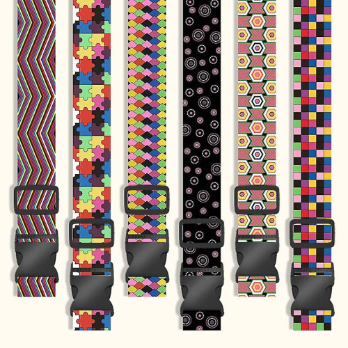 (Cor triangular) Alças de bagagem estilo étnico descoladas - elegantes, de alta qualidade, duráveis, 1
