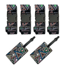 (Cor triangular) Alças de bagagem estilo étnico descoladas - elegantes, de alta qualidade, duráveis,