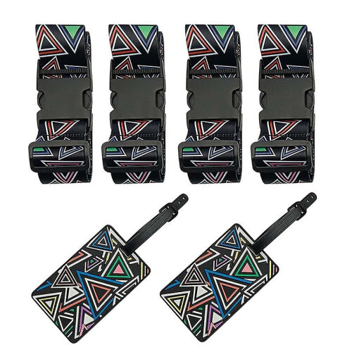 (Cor triangular) Alças de bagagem estilo étnico descoladas - elegantes, de alta qualidade, duráveis,