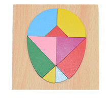 (Eiförmiges Puzzle) Frühes Lernen Holz Tangram Puzzle Spielzeug-Set - Ideal für 3-4-6 Jahre alte Kinder,