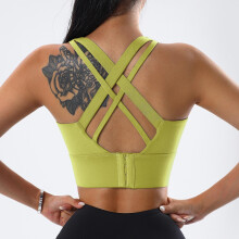 (XL-amarelo) Sutiã esportivo de conforto máximo: absorção de choque, modelador de costas, secagem rápida,