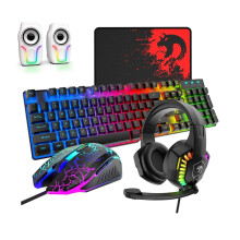 Gaming ATTACK SHARK Keyboard Mouse Headphone Speaker set RGB PC PS4 Xbox 5 in 1