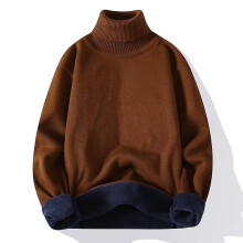 (3XL-braun)Herbst Winter Herren Rollkragenpullover Herren Strickpullover Rollkragen Strickpullover