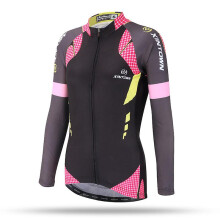 (S-zwartgrijs) Damesfietsshirt met lange mouwen - Ademend, snel drogend, reflecterend, ideaal voor verschillende