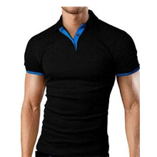 (XL-schwarz blau) Premium Casual Herrenhemd mit stilvollem Kragendesign | Hochwertig, dehnbar und bequem